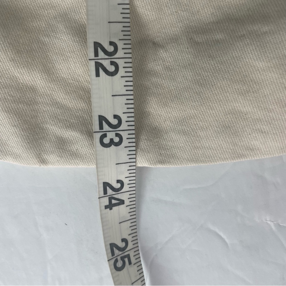 LOFT canvas jacket cream with grosgrain ribbon trim cotton size 10 - Picture 10 of 10